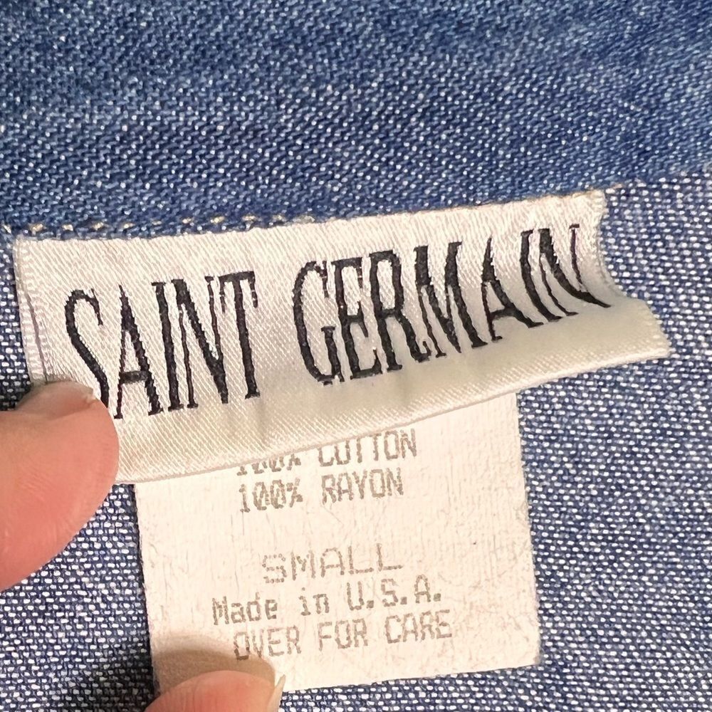 Saint Germain Vintage Denim Southwestern Buttondown Shirt - Picture 5 of 7